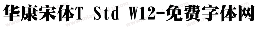 华康宋体T Std W12字体转换